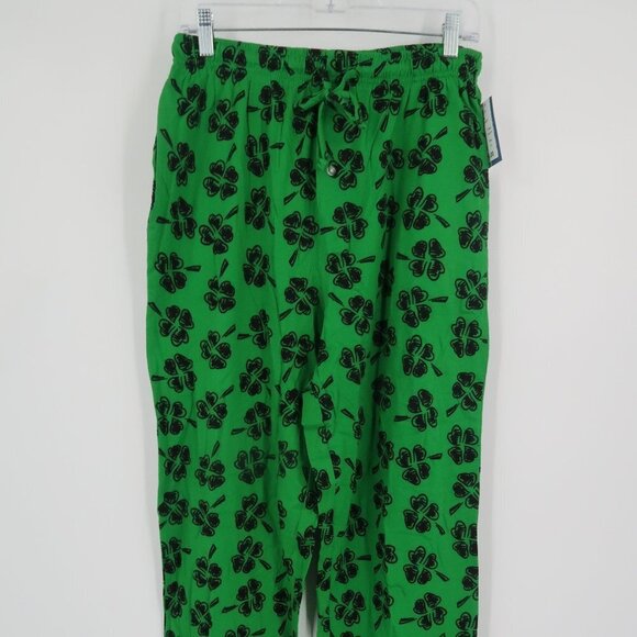 Under Disguise Men's Pajama Pants Green w Shamrocks St. Patrick's Day M 32-34 - Picture 1 of 6